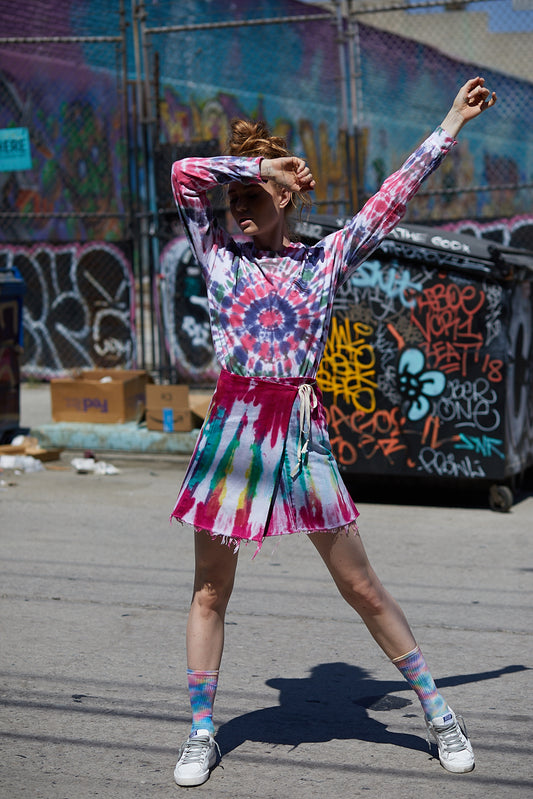 Tie Dye Wrap Skirt