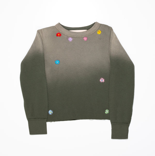 Dipped Olive Floral Thermal