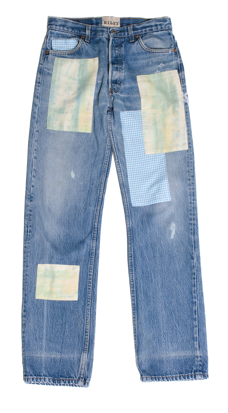 Planter's Punch Patchwork Denim Trouser
