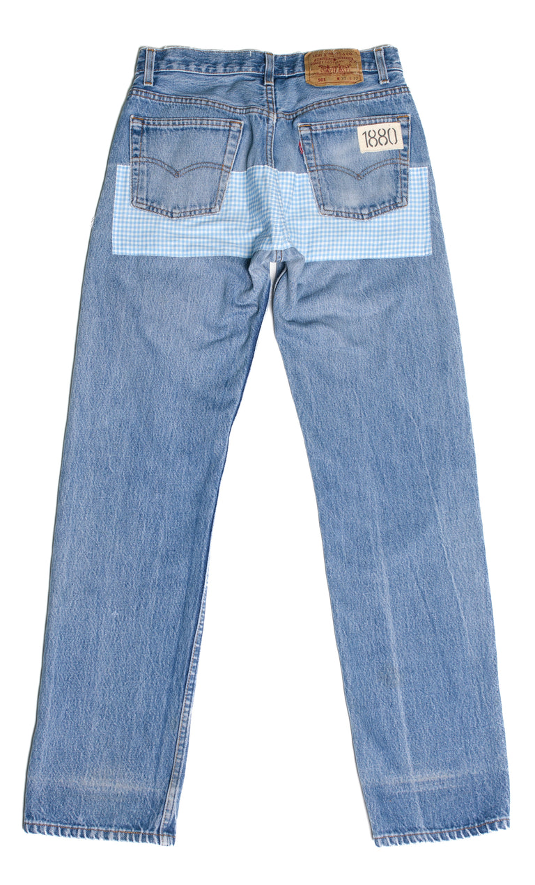 Planter's Punch Patchwork Denim Trouser