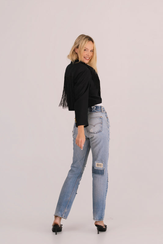 Vintage Tailored Fringe Crop