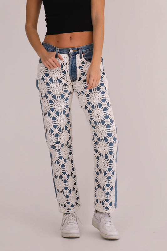 Lattice Denim Trouser
