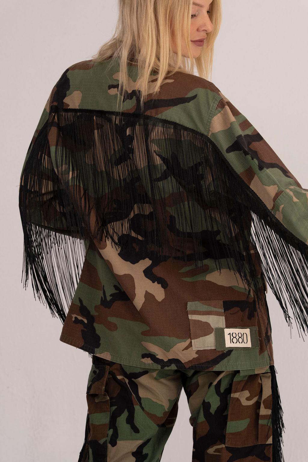 Riley Fringe Camo Field Jacket
