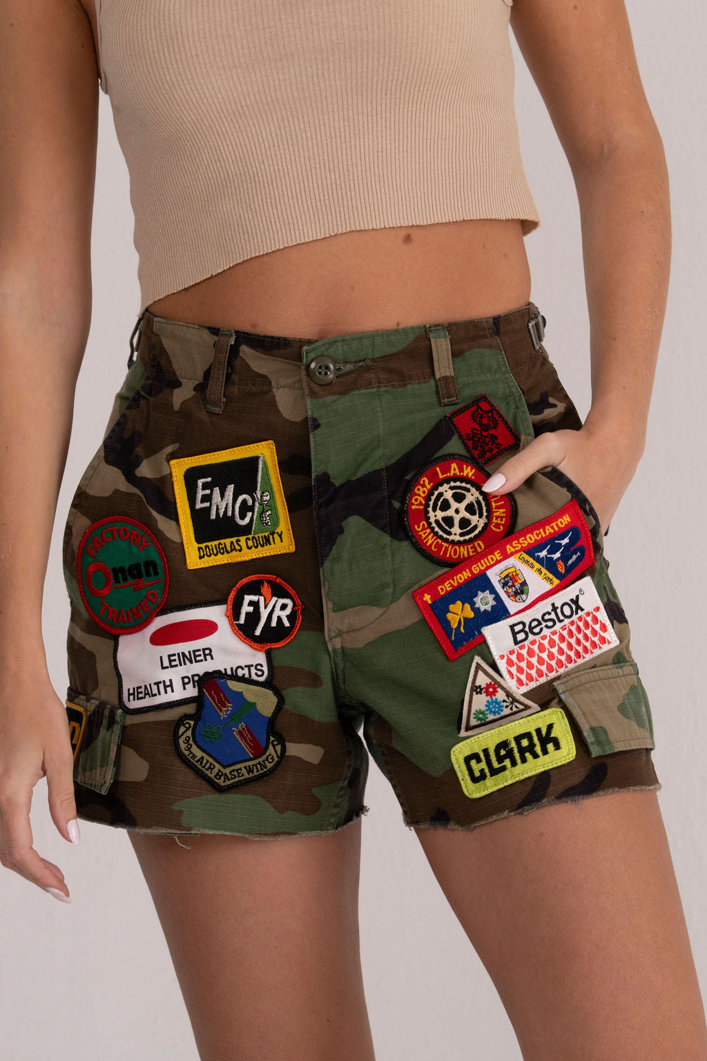 All Patched Up Camo Shorts