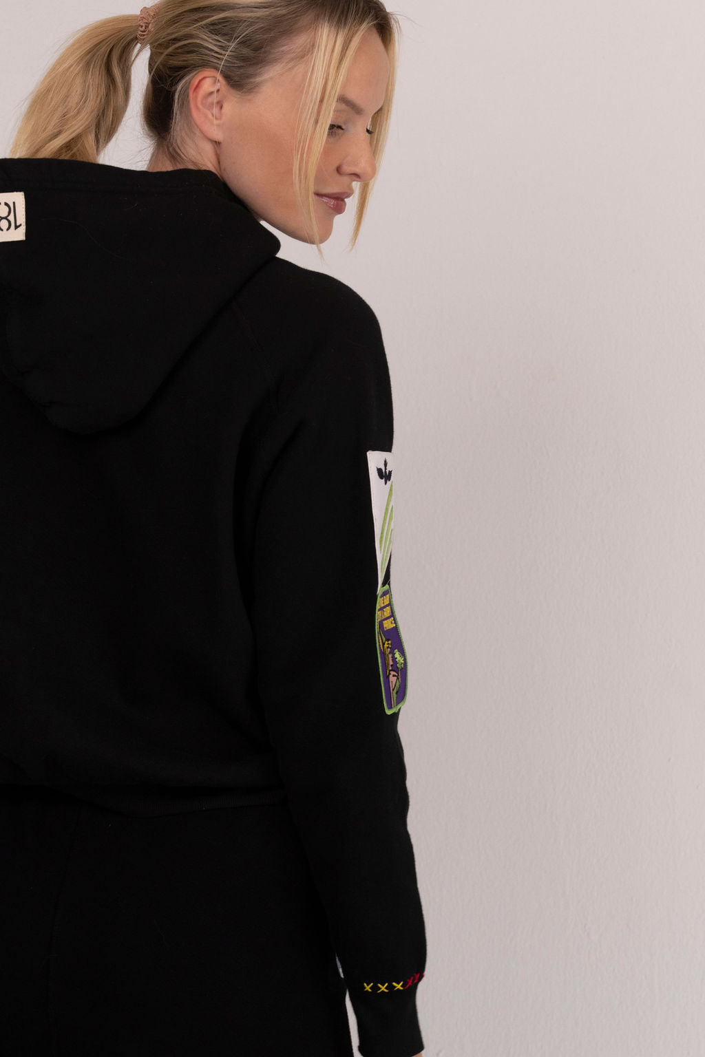 All Over Patched Hoodie