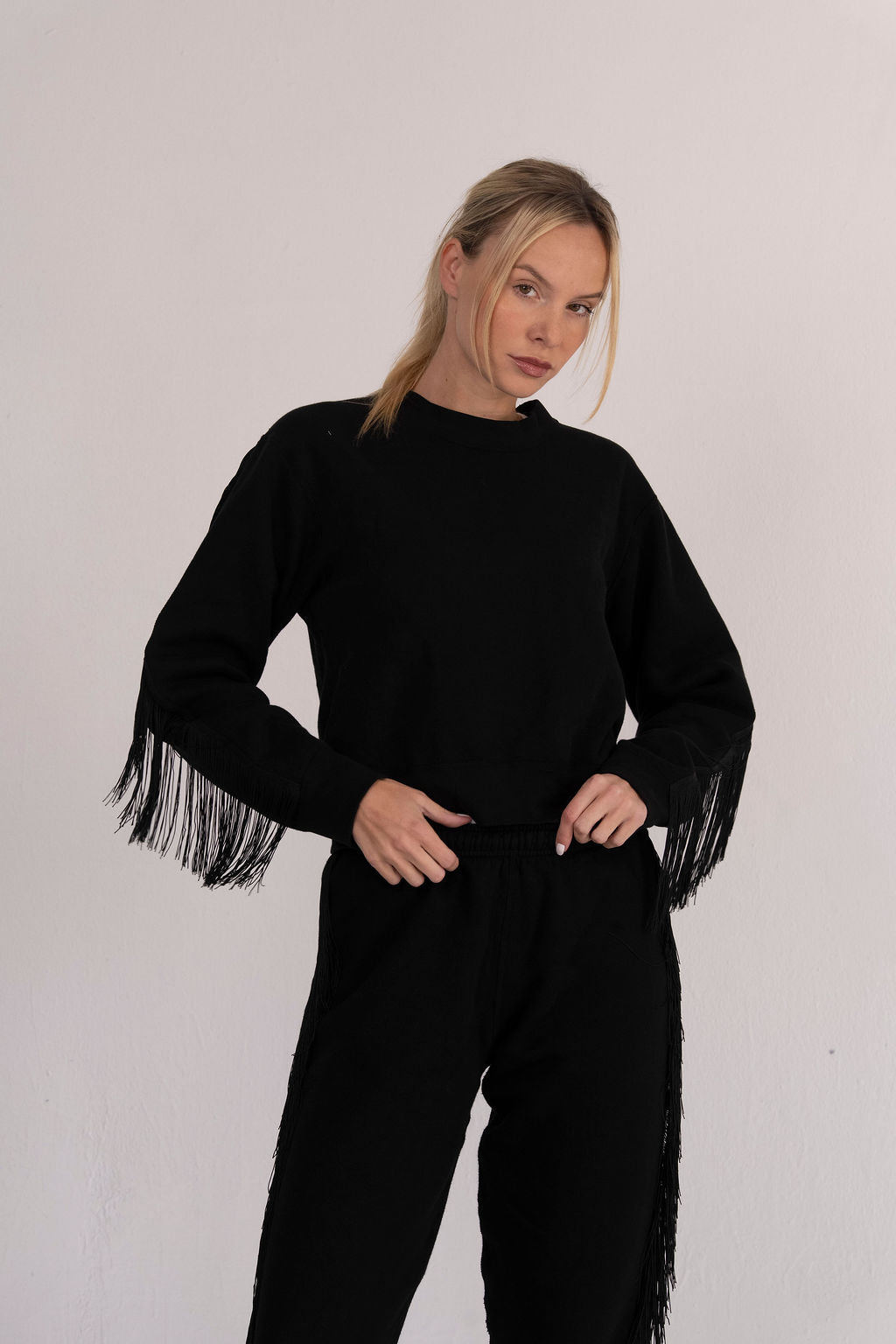 Riley Fringe Crewneck