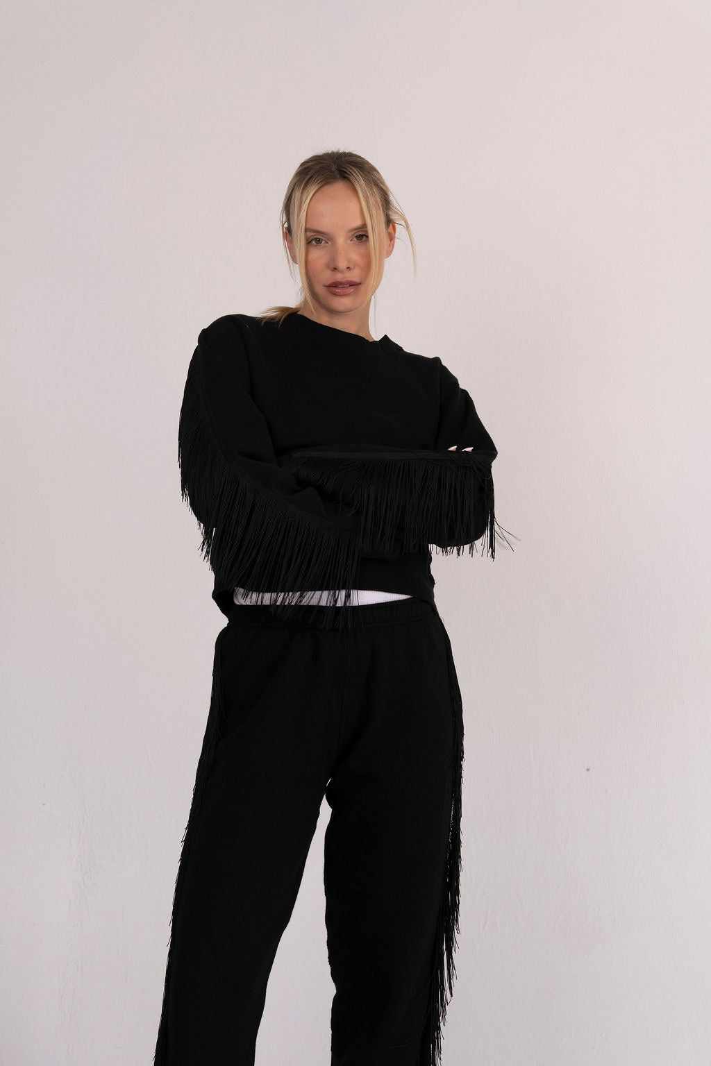 Riley Fringe Crewneck
