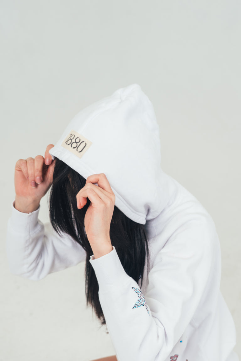 Rhinestone Applique Hoodie