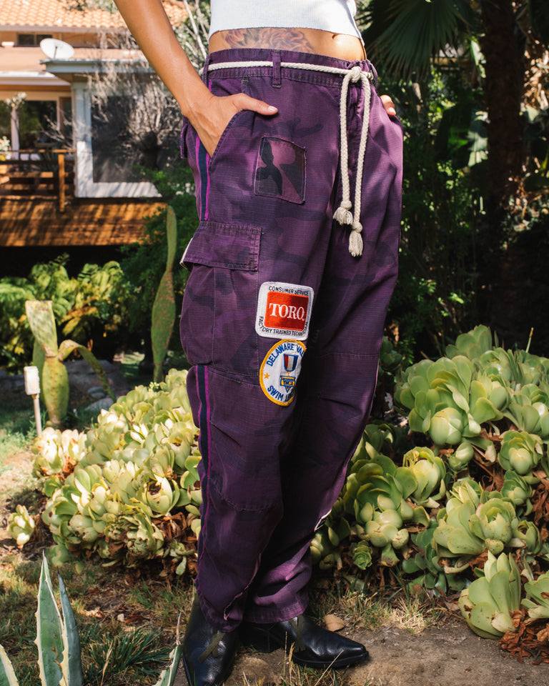 Ultraviolet All Patched Camo Trouser