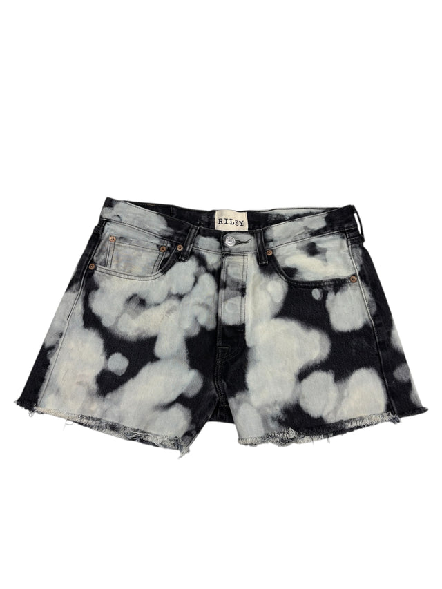 Polka Dot Wash Cut Off Denim Short