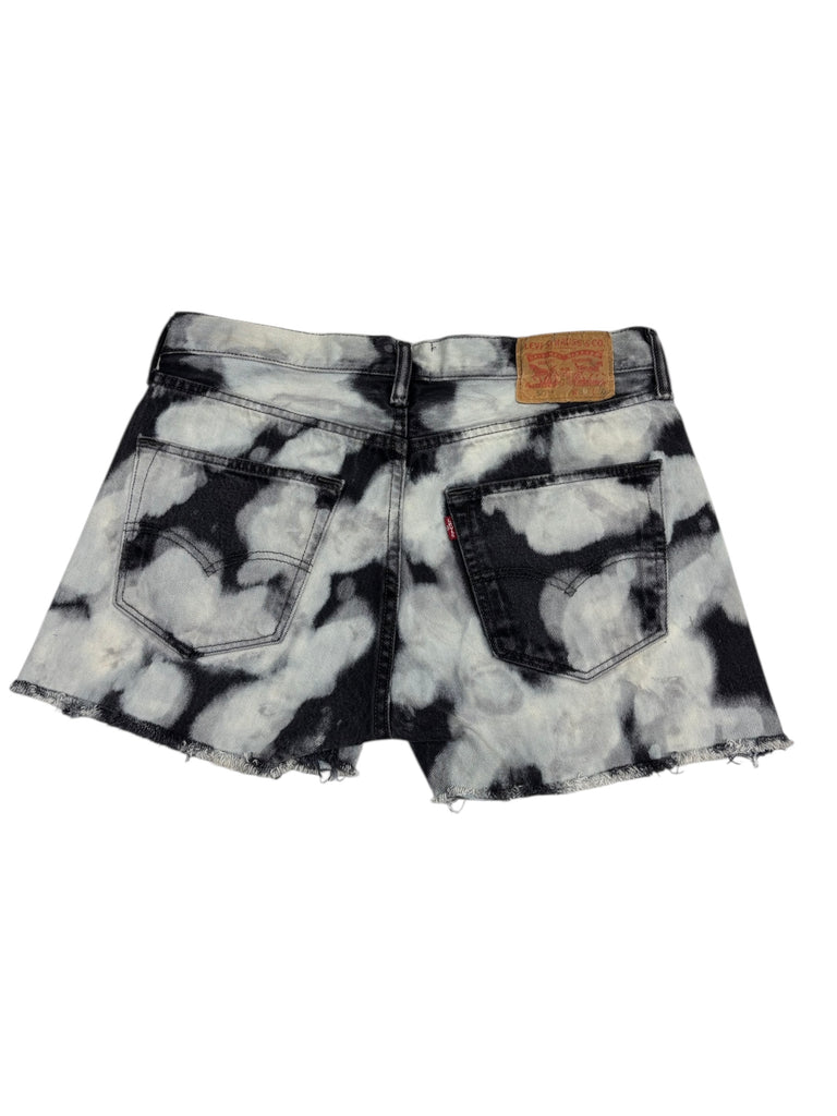 Polka Dot Wash Cut Off Denim Short