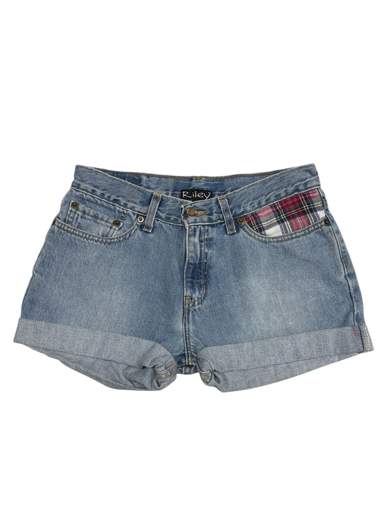 Miss Flannel Denim Mini Short