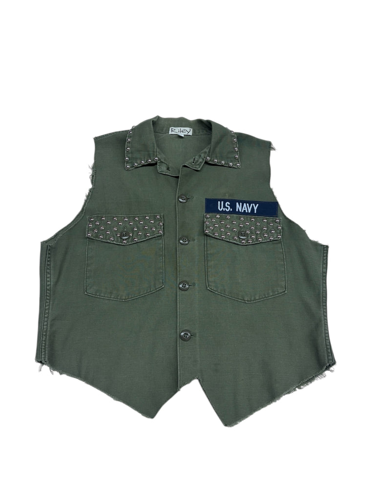 Military Girl Studded Vest