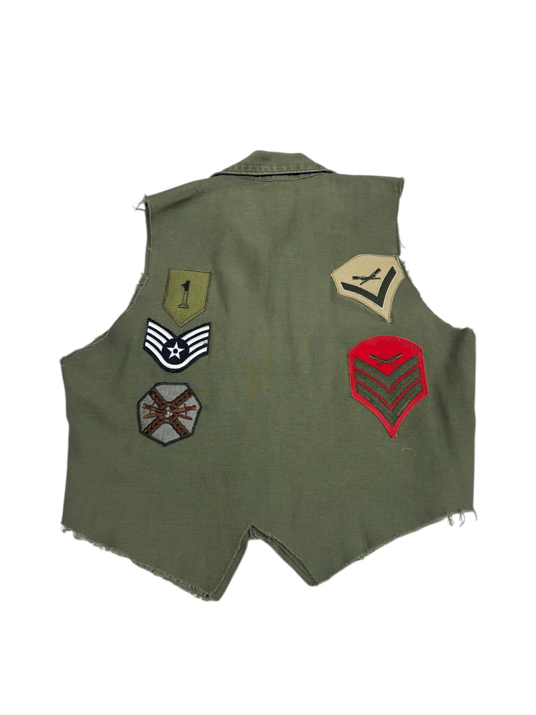Military Girl Studded Vest