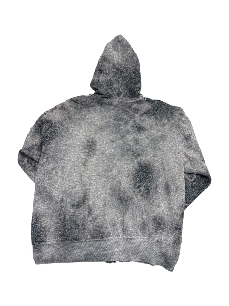 Stud/Denim Zip Up Hoodie