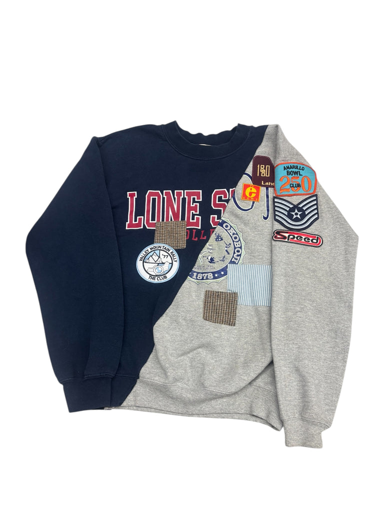Transfer Student Split Vintage Crewneck "Lone Star"