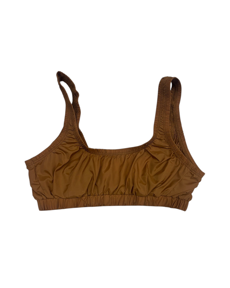 Nylon Bra Top in Mustard