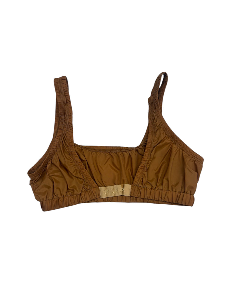 Nylon Bra Top in Mustard