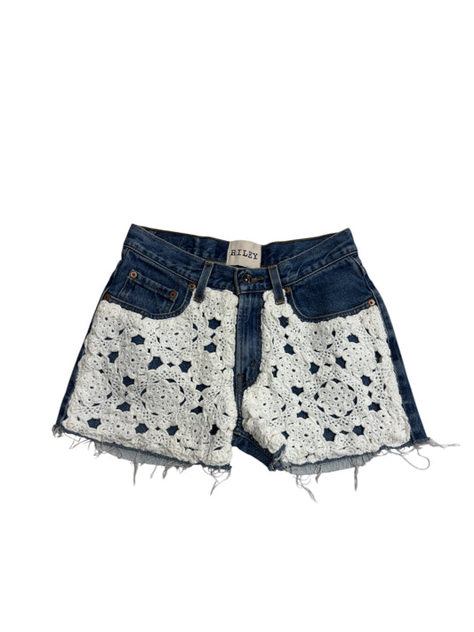 Lattice Denim Cut-Off Short