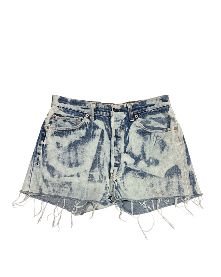 Denim Wash Cut-Off Short