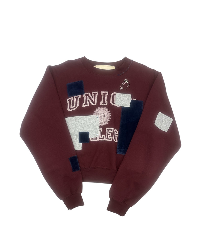 Vintage Velvet Patch Party Crewneck