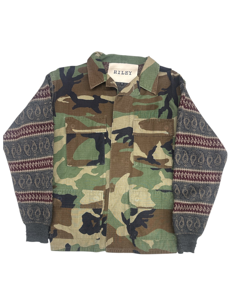 Camo Sweater Merge Jacket