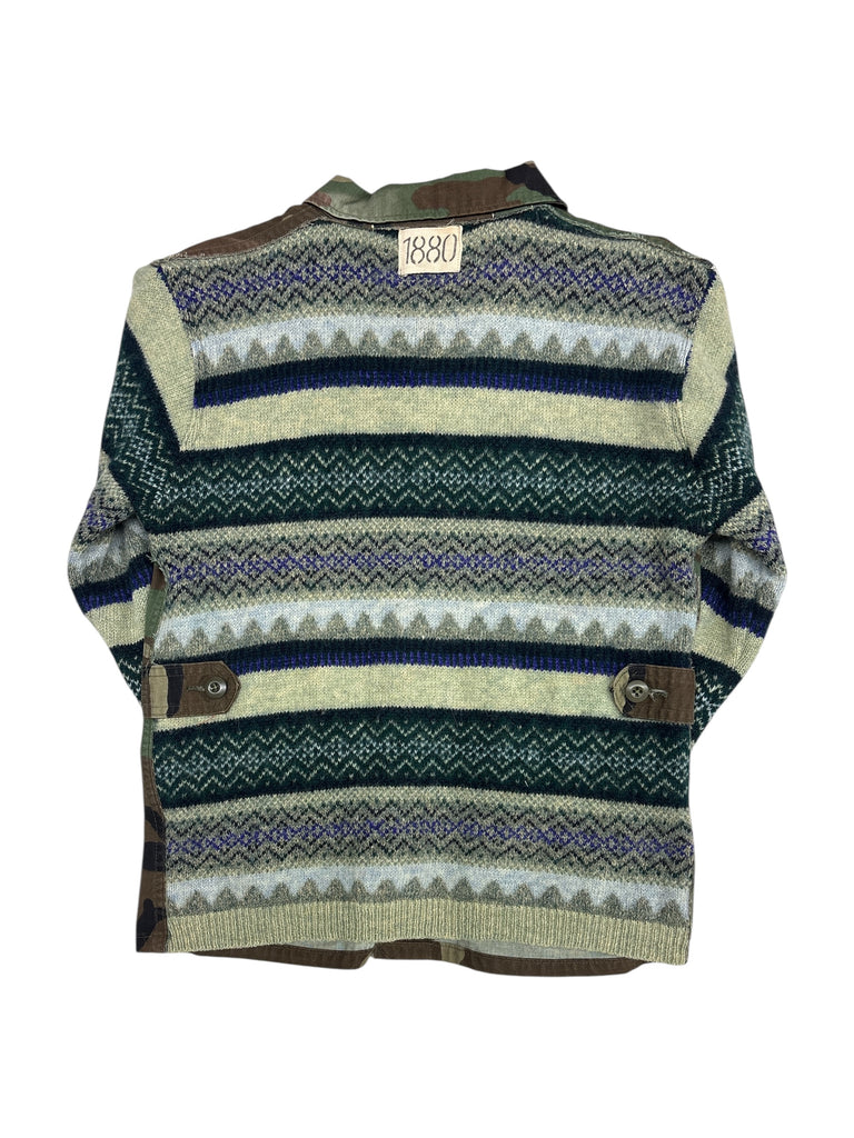 Camo Sweater Merge Jacket