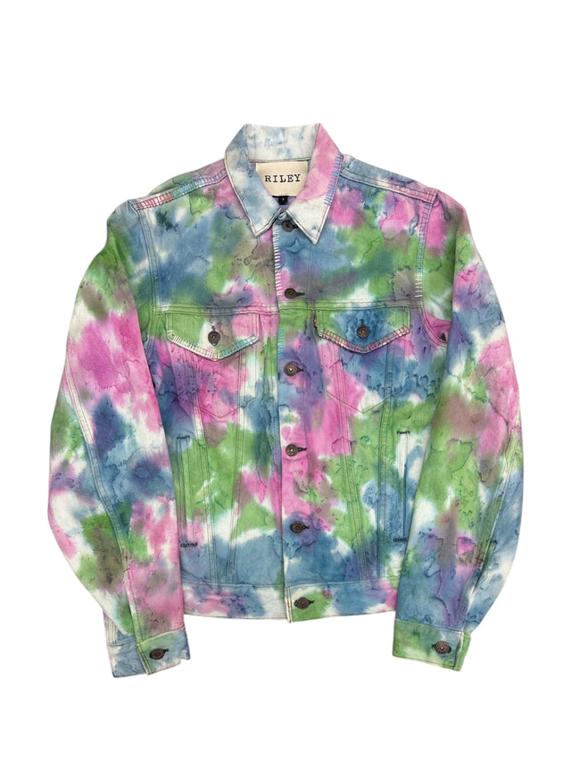 Cotton Candy Tie Dye Trucker Jacket