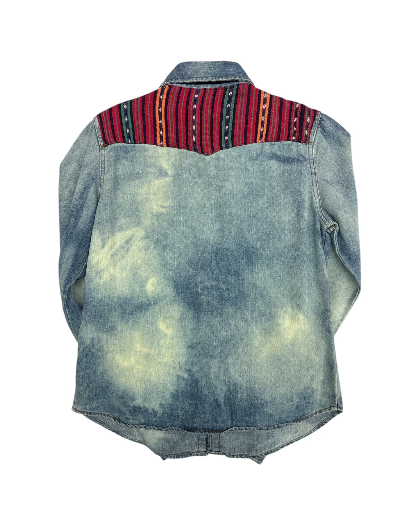 Tribal Western Shirt with Pearl Snap Buttons