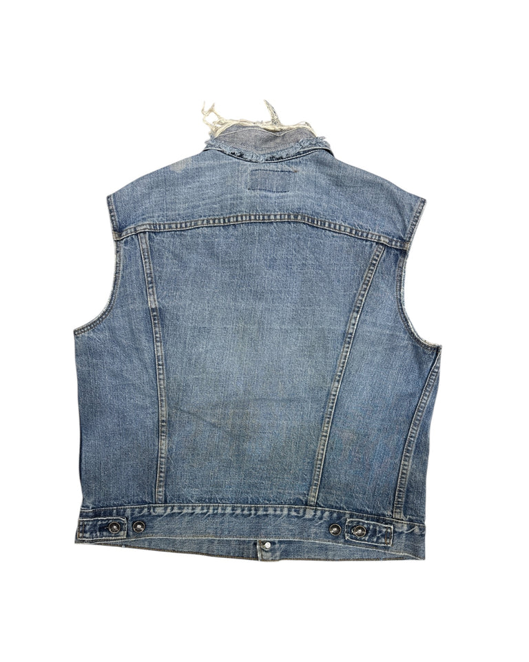 Vintage Studded Denim Vest
