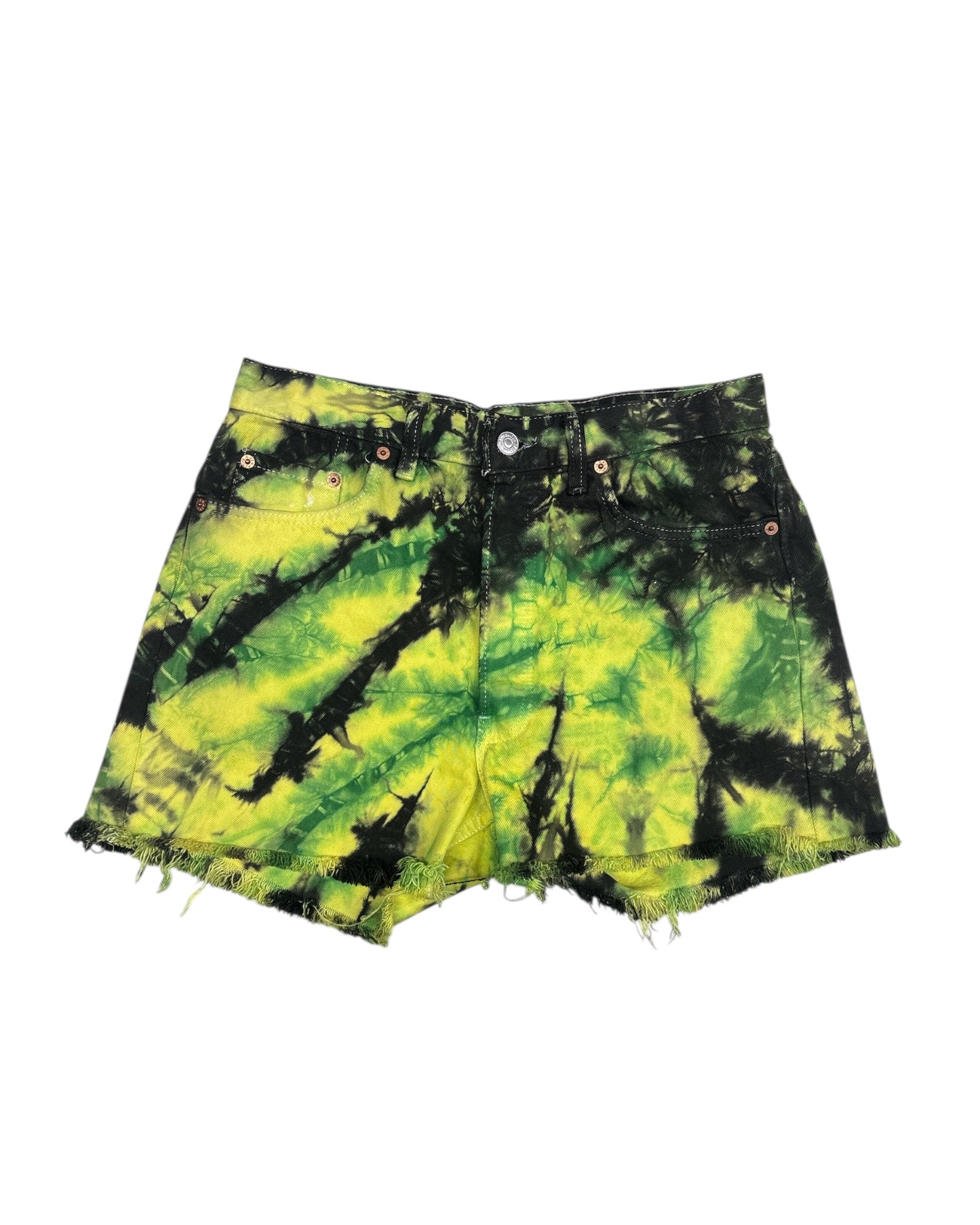 Eclectic Tie Dye Cut Off Denim Short