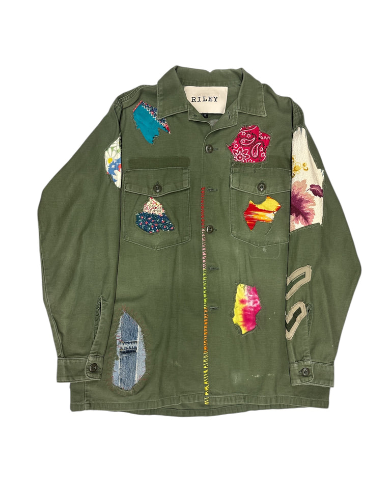 Olive "Bits and Pieces" Green Shirt