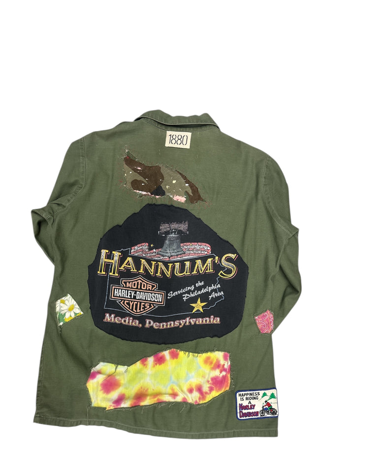 Olive "Bits and Pieces" Green Shirt