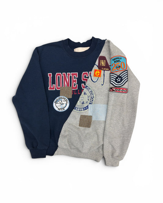 Transfer Student Split Vintage Crewneck