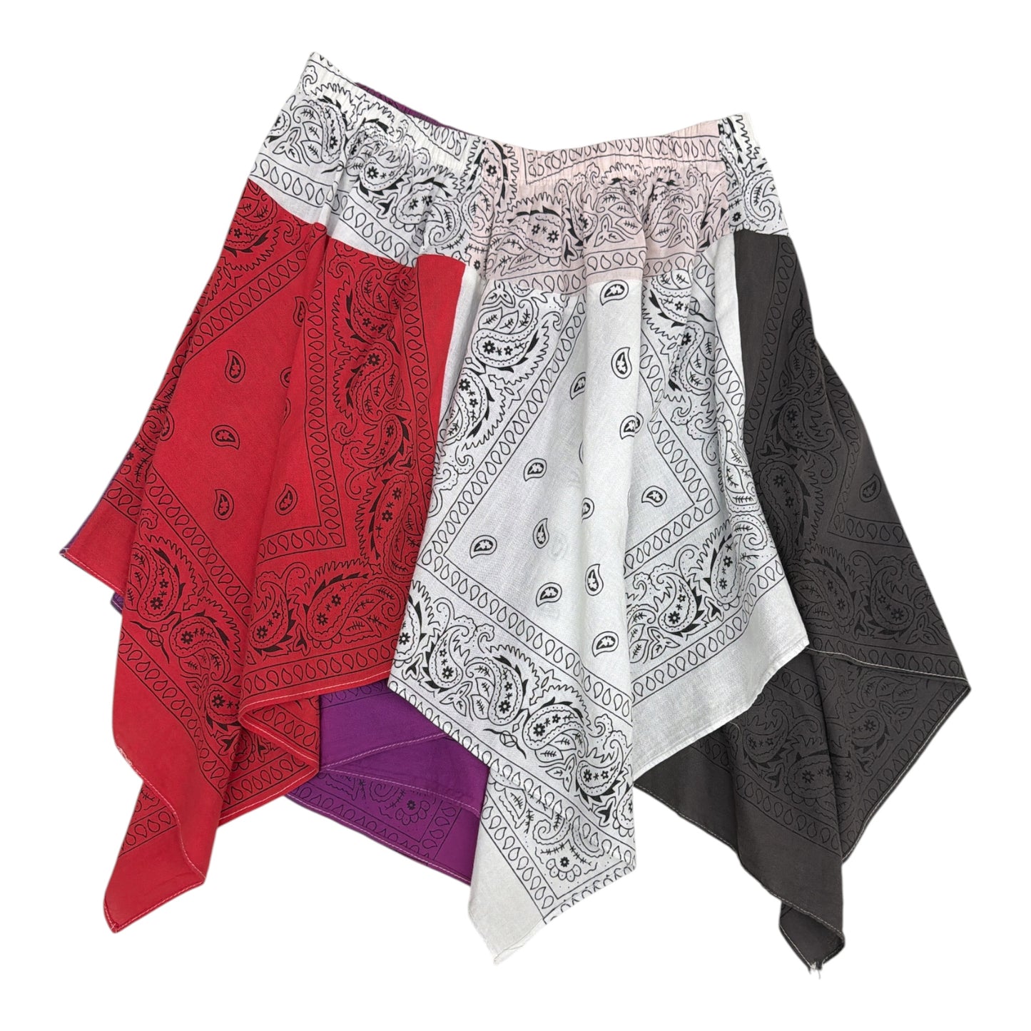 Paneled Bandana Skirt