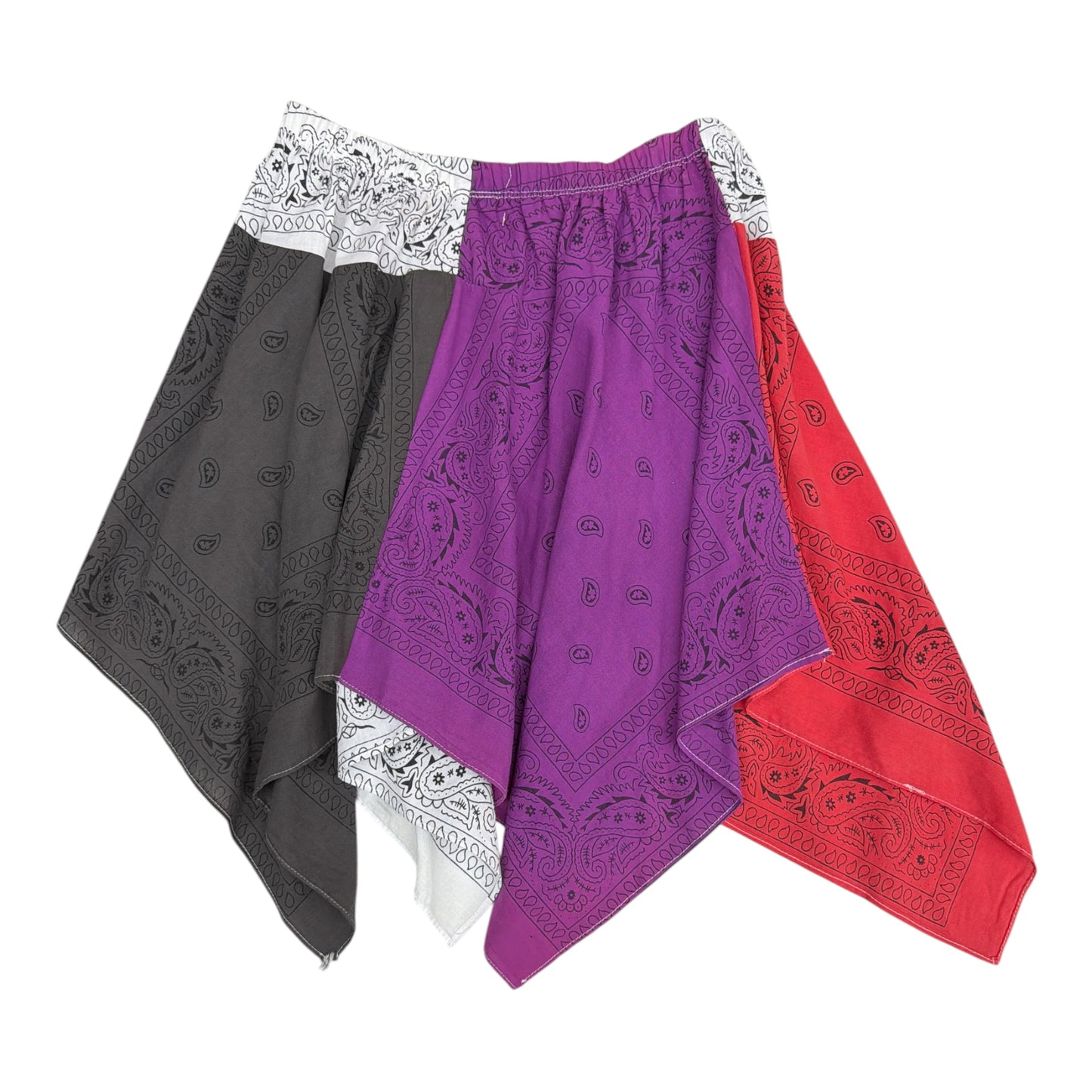 Paneled Bandana Skirt