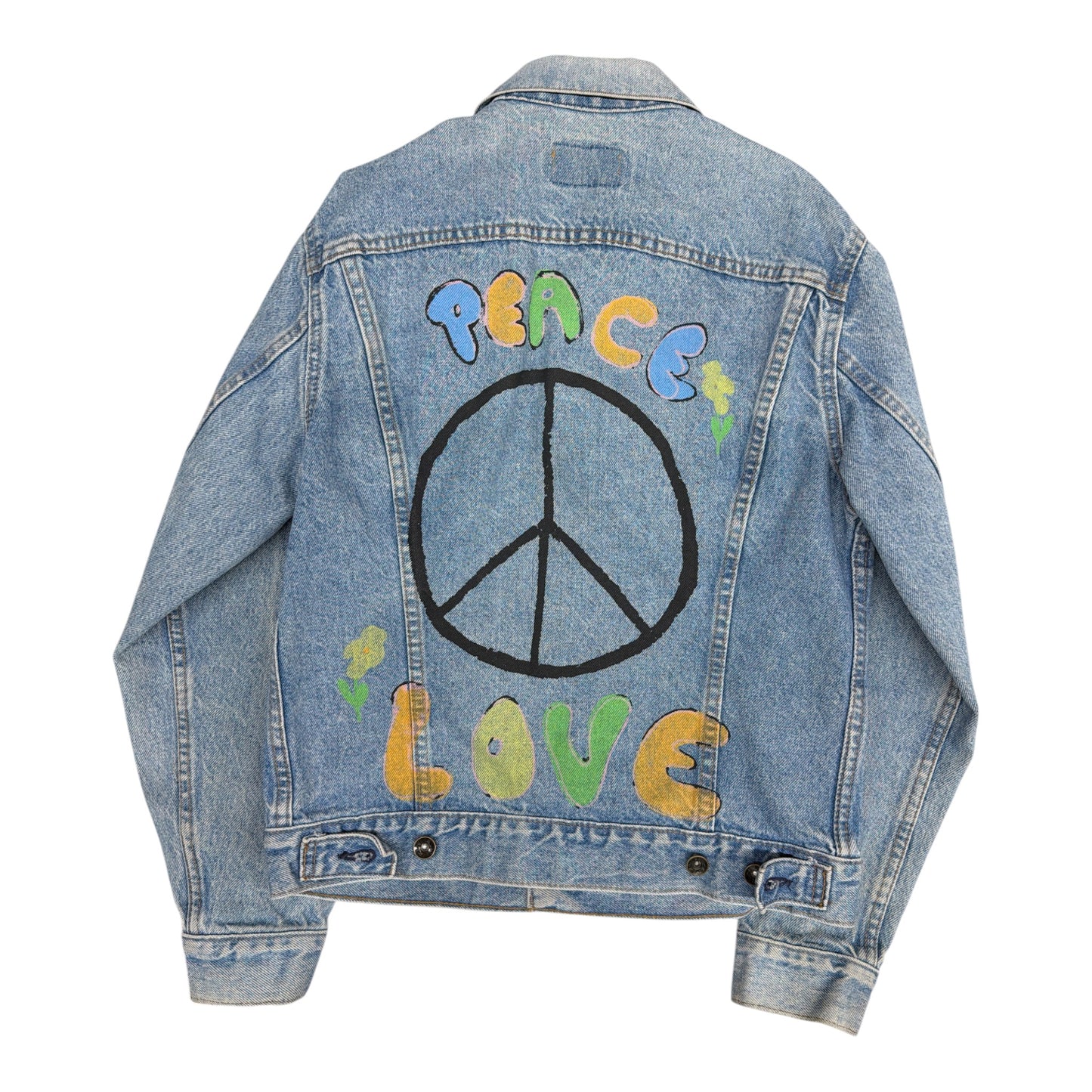 Peace and Love Denim Trucker Jacket