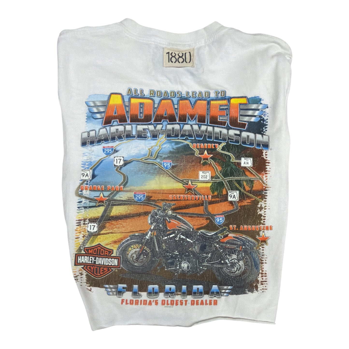 Harley Davidson Cropped and Patched T-Shirt