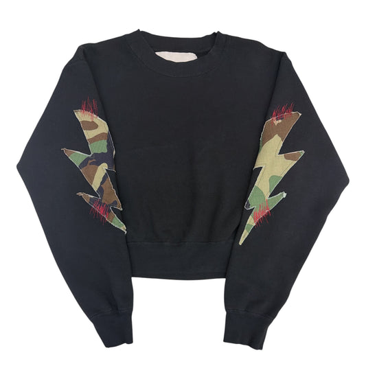 Camo Lightning Bolt Crewneck