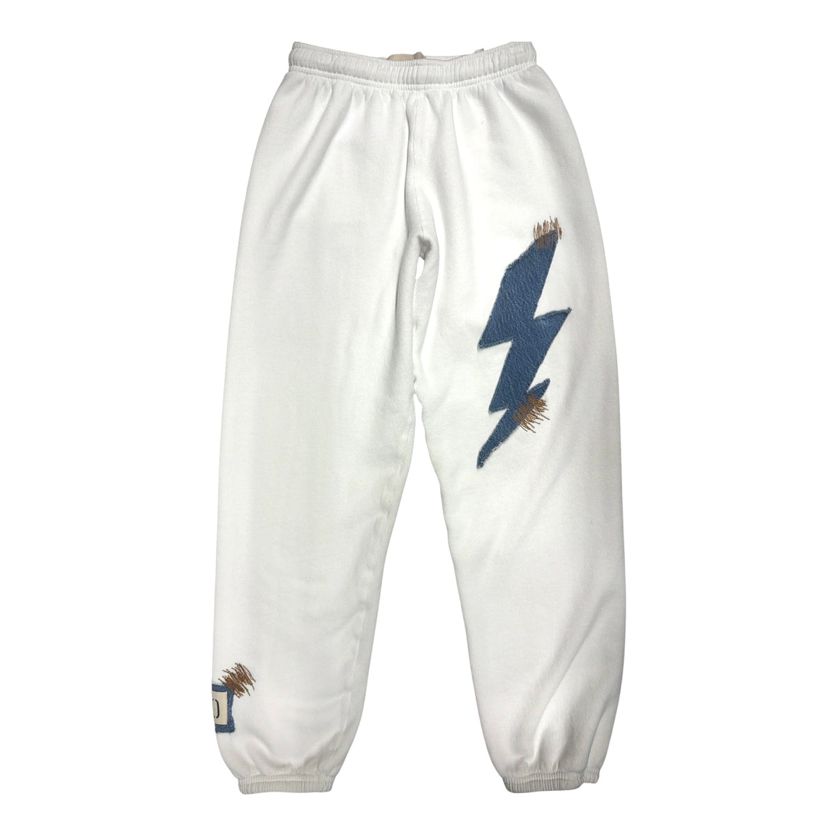 Denim Lightning Bolt Sweatpants
