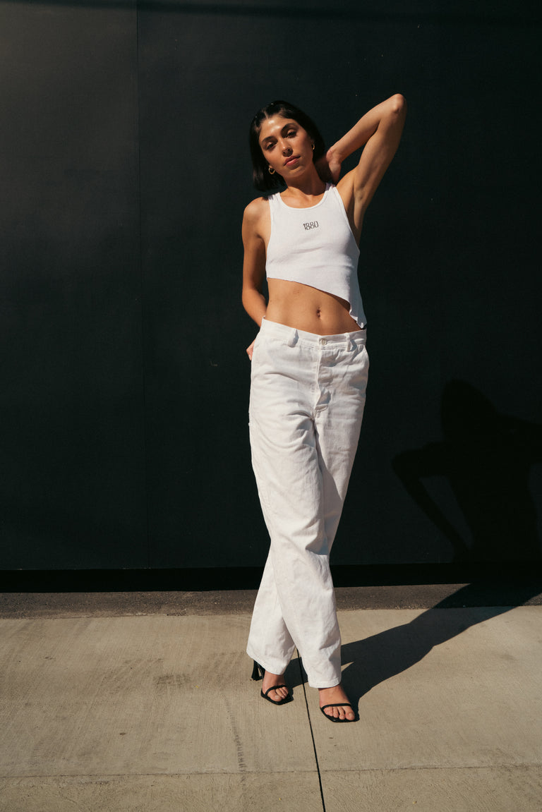 White Workwear Pants