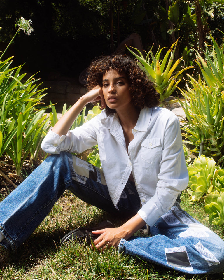 Duet Patchwork Denim Trouser