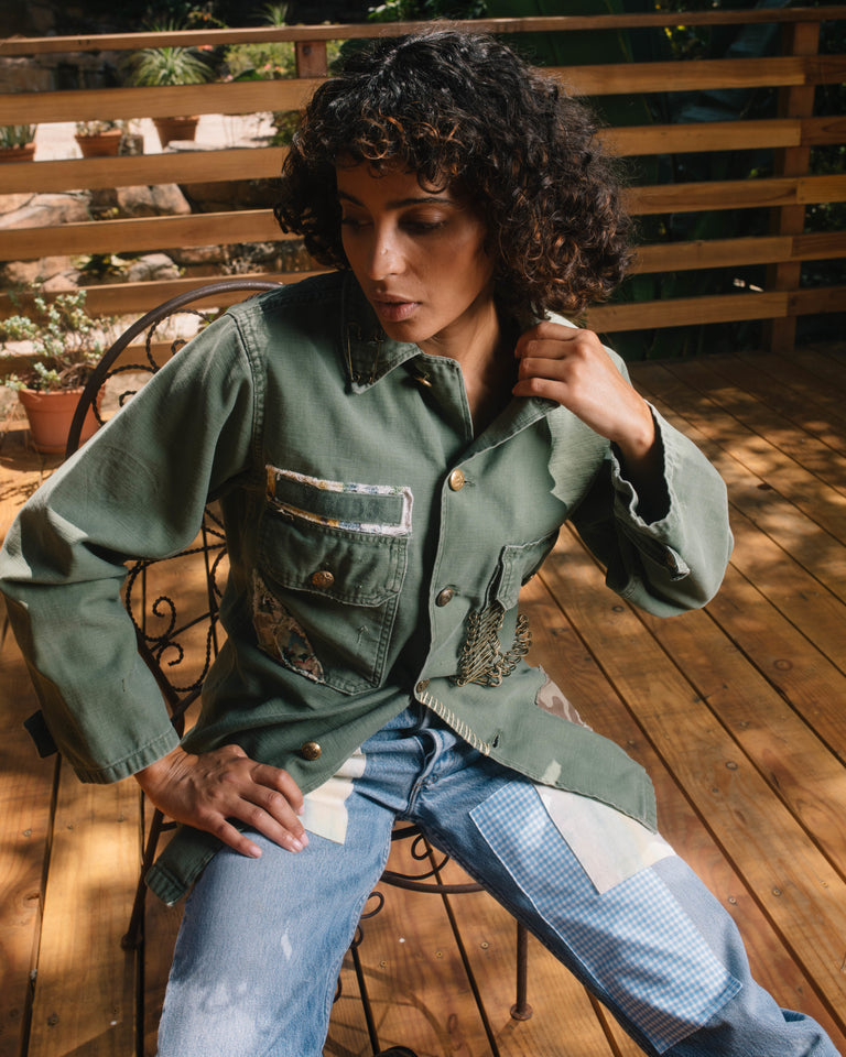 Planter's Punch Patchwork Denim Trouser