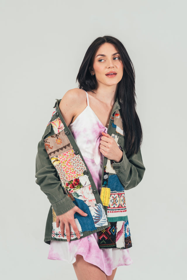 Olive Totally Patched Up Shirt