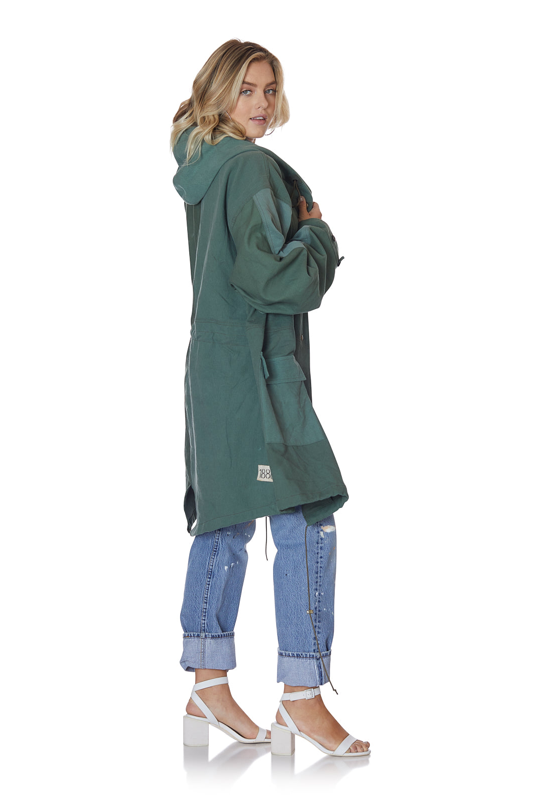 Reconstructed Military Fatigue Hooded Parka